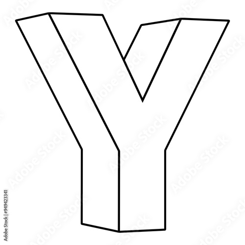 Letter Y Outline