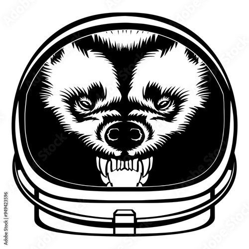 Wolverine In Astronaut Helmet