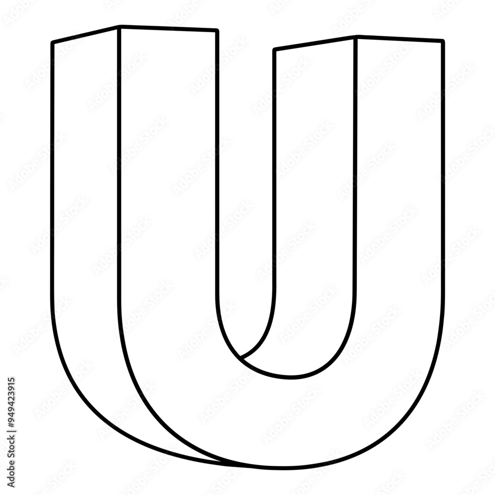Letter U Outline Letter U Outline