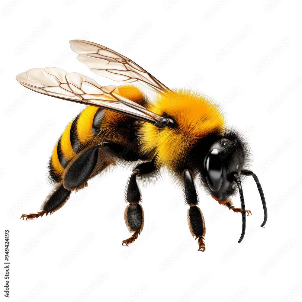 Bumblebee Isolated on a Transparent Background Bumblebee Isolated on a Transparent Background