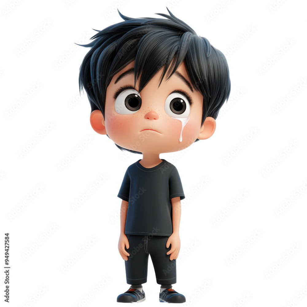 Sad Child with Tearful Eyes Illustration
Sad Child with Tearful Eyes Illustration