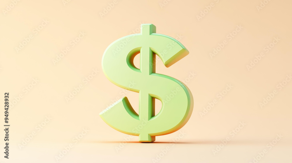 A vibrant 3D dollar icon, designed in a playful cartoon style with rich textures. Perfect for modern designs A vibrant 3D dollar icon, designed in a playful cartoon style with rich textures. Perfect for modern designs
