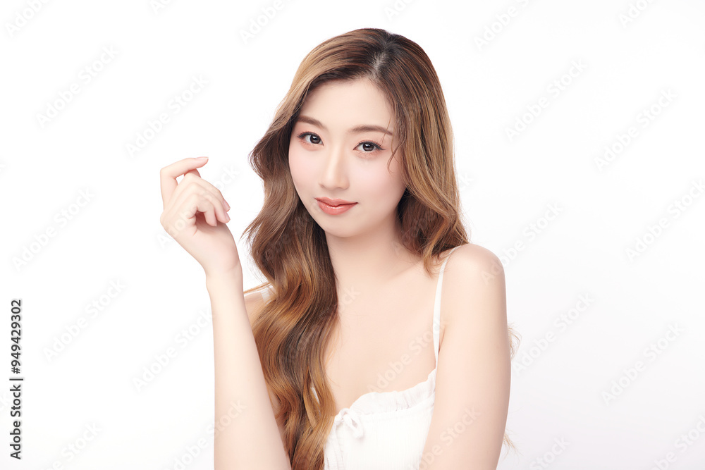 Beautiful young asian woman with clean fresh skin on white background, Face care, Facial treatment, Cosmetology, beauty and spa, Asian women portrait. Beautiful young asian woman with clean fresh skin on white background, Face care, Facial treatment, Cosmetology, beauty and spa, Asian women portrait.