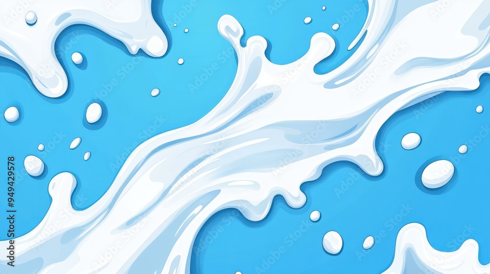 A vibrant vector splash of liquid water, showcasing a modern flat design with playful textures in a cartoon style. A vibrant vector splash of liquid water, showcasing a modern flat design with playful textures in a cartoon style.