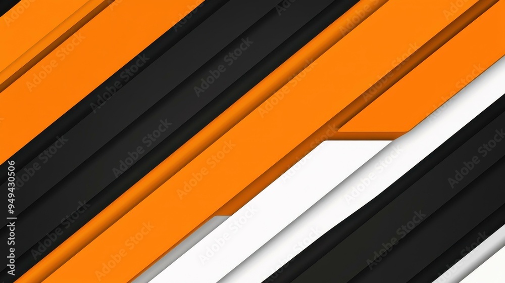 Sleek black abstract backdrop featuring vibrant orange and white stripes, perfect for modern designs and creative projects. Sleek black abstract backdrop featuring vibrant orange and white stripes, perfect for modern designs and creative projects.