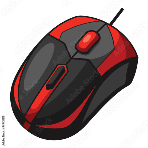 Illustration of Gaming mouse Isolated on white