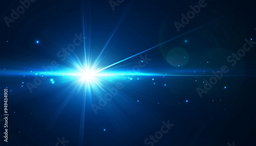 A blue background with the sun and stars