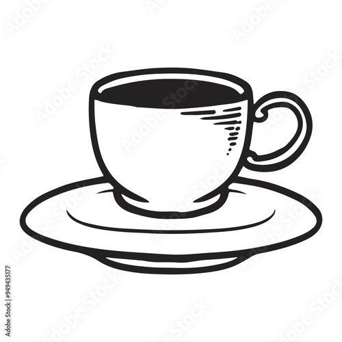 Coffee doodle drawing icon....