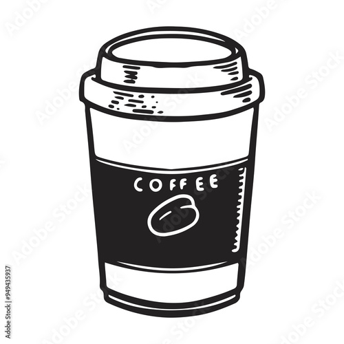Coffee drink doodle drawing...