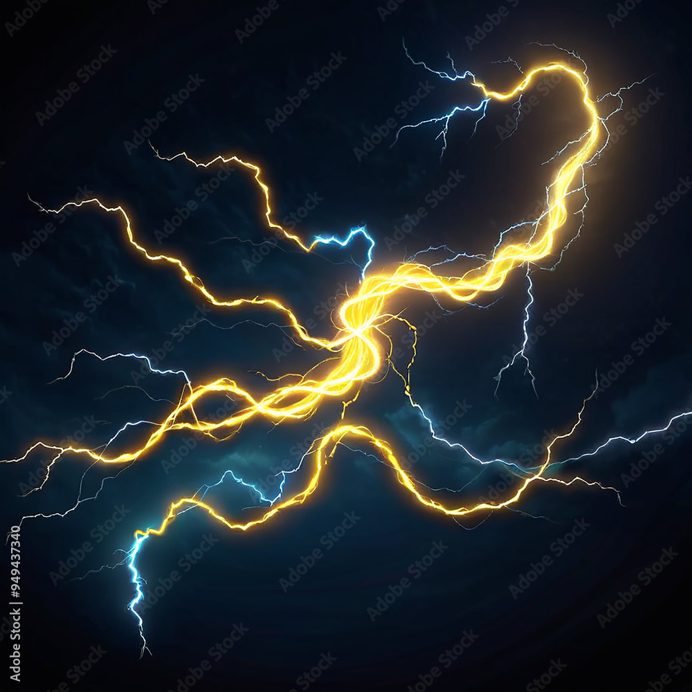 Fototapeta premium lightning in the night sky