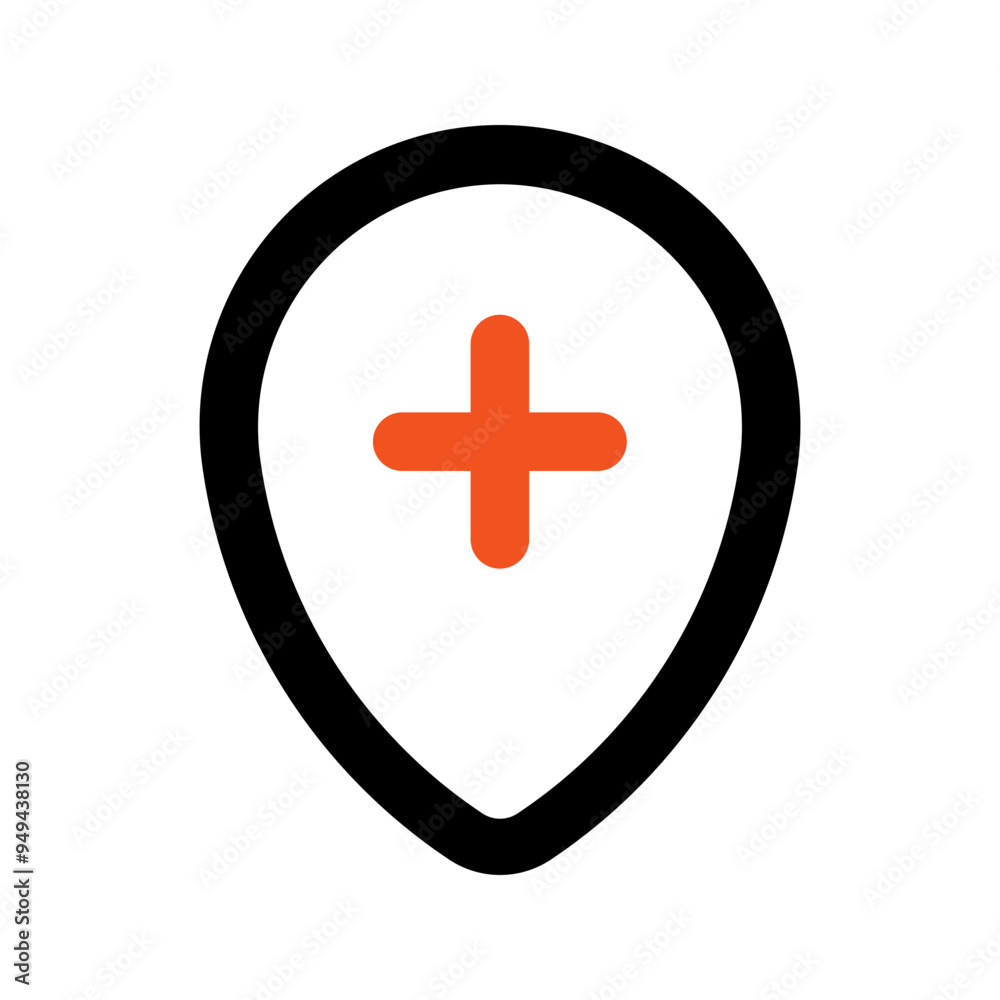 Obraz premium hospital outline color icon