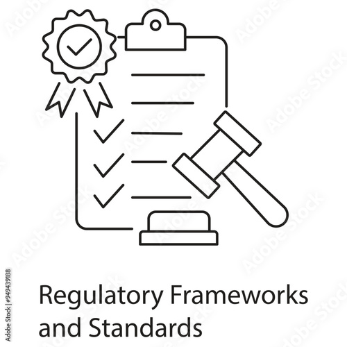 Regulatory Frameworks and Standards Icon. Vector Icon Design