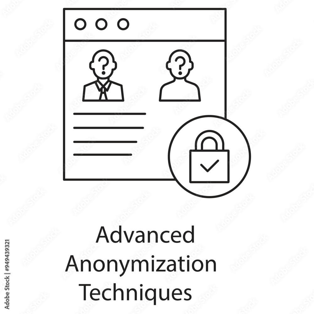 Advanced Anonymization Techniques Icon. Vector Icon Design Advanced Anonymization Techniques Icon. Vector Icon Design