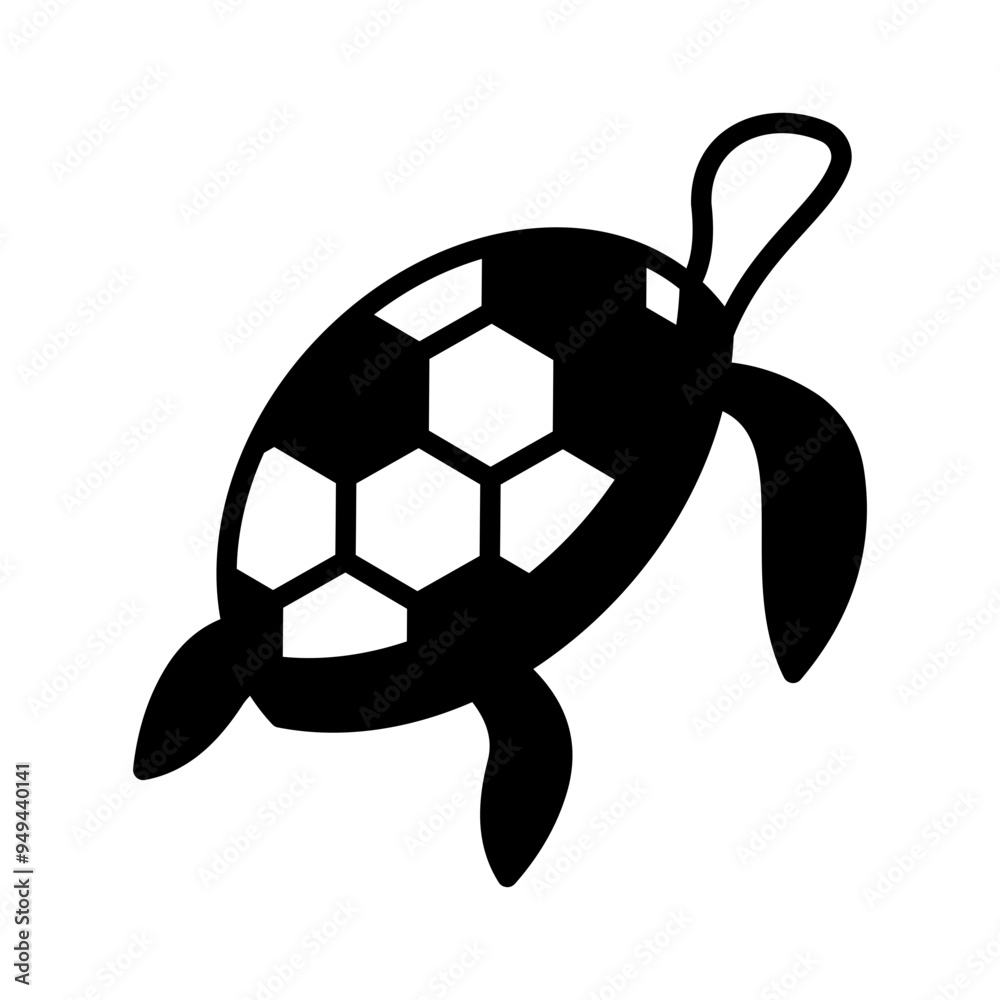 Obraz premium Turtle Solid Black