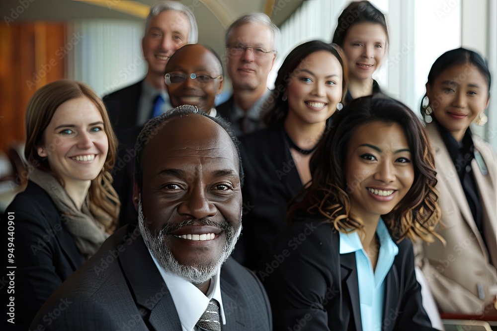 Diverse Group of Professionals Smiling Together in a Business Setting Diverse Group of Professionals Smiling Together in a Business Setting