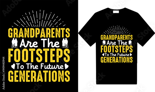 Grandparents Original Vector illustration for t-shirt design, Grandparents day tshirt designs, High quality vector tshit design, new tshirt design photo