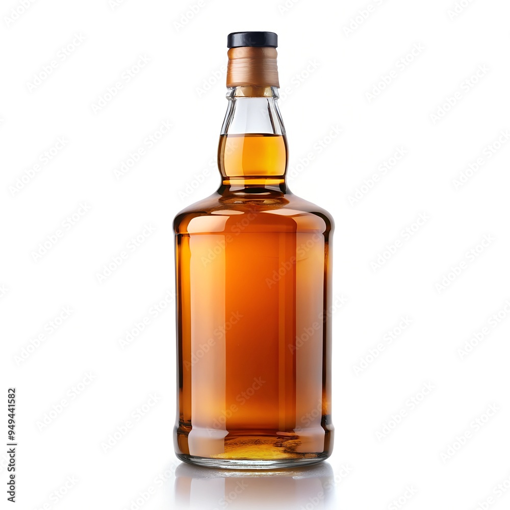 bottle of whiskey for mockup isolated on white bottle of whiskey for mockup isolated on white