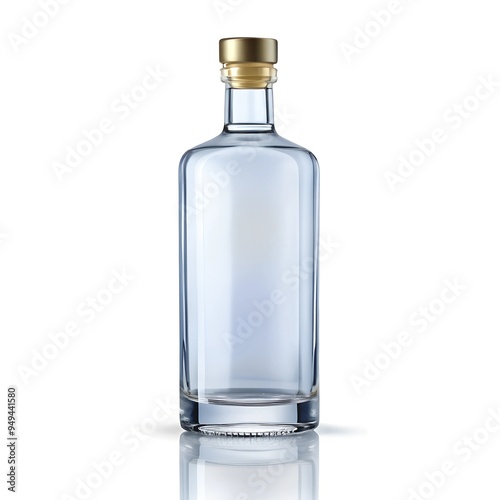 gin bottle for mockup isolated on white 