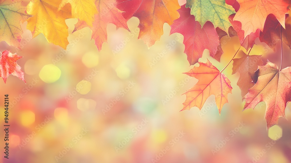 a soft, blurred background featuring autumn leaves. The leaves are in various shades of orange, red, yellow, and green, creating a warm and colorful scene. The background has a bokeh effect a soft, blurred background featuring autumn leaves. The leaves are in various shades of orange, red, yellow, and green, creating a warm and colorful scene. The background has a bokeh effect