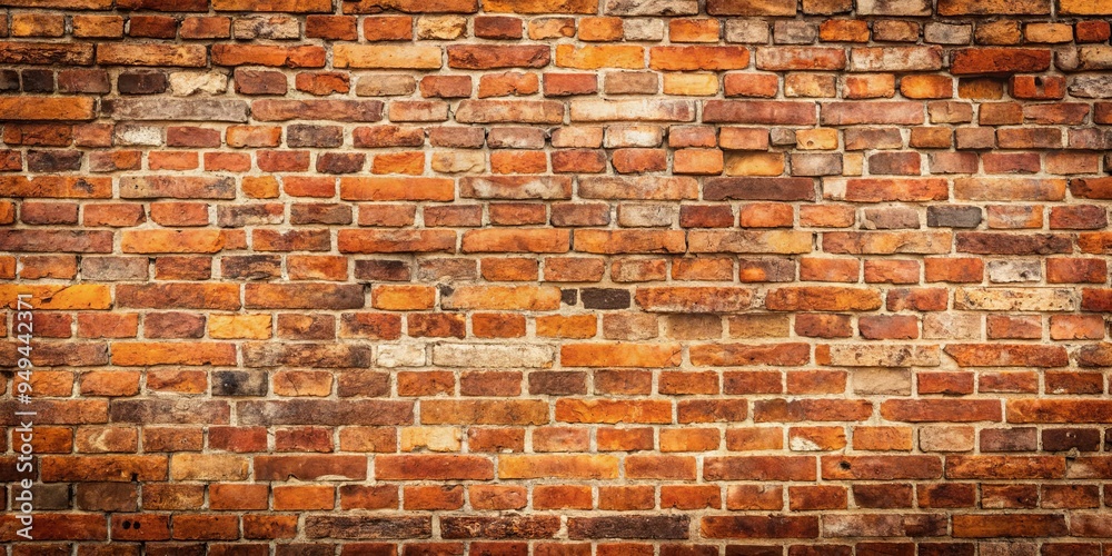 Naklejka premium Weathered and rustic old brick wall background with natural textures and patterns