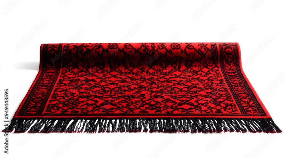 A Long Red Carpet Adorned with Ornate Patterns and Tassels, Laid Out on a Gleaming Floor, Creating a Luxurious and Elegant Entrance, Perfect for Representing Themes of Glamour, High-End Events, and Op A Long Red Carpet Adorned with Ornate Patterns and Tassels, Laid Out on a Gleaming Floor, Creating a Luxurious and Elegant Entrance, Perfect for Representing Themes of Glamour, High-End Events, and Op
