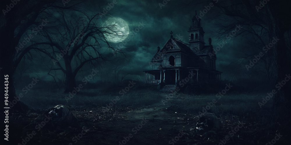Gloomy and scary background for Halloween, Day of the Dead. Halloween concept Gloomy and scary background for Halloween, Day of the Dead. Halloween concept