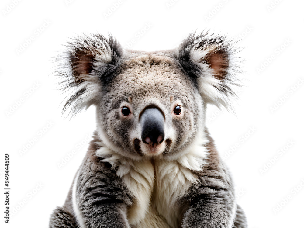 koala or koala bear - Phascolarctos cinereus - is an arboreal herbivorous marsupial native to Australia. Relaxed and looking towards camera, cute cutout on transparent background
koala or koala bear - Phascolarctos cinereus - is an arboreal herbivorous marsupial native to Australia. Relaxed and looking towards camera, cute cutout on transparent background