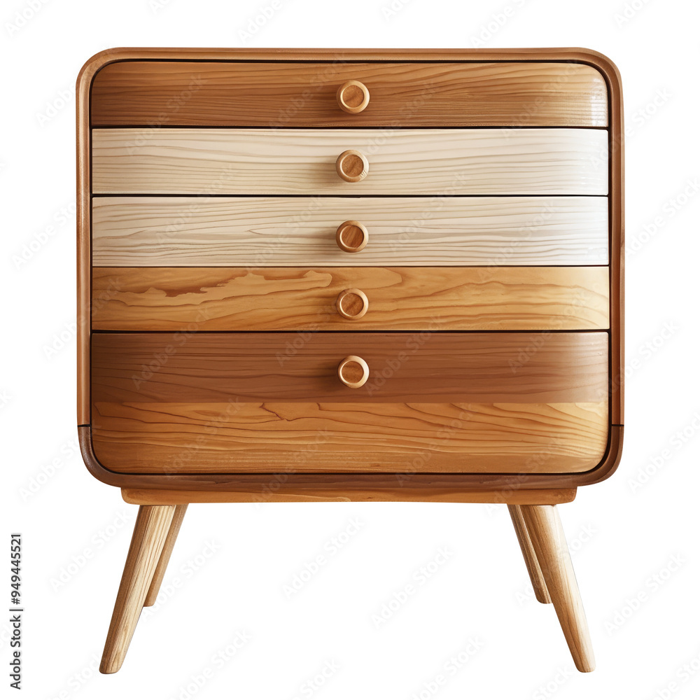Modern chest of drawers isolated on transparent white background, clipping path Modern chest of drawers isolated on transparent white background, clipping path