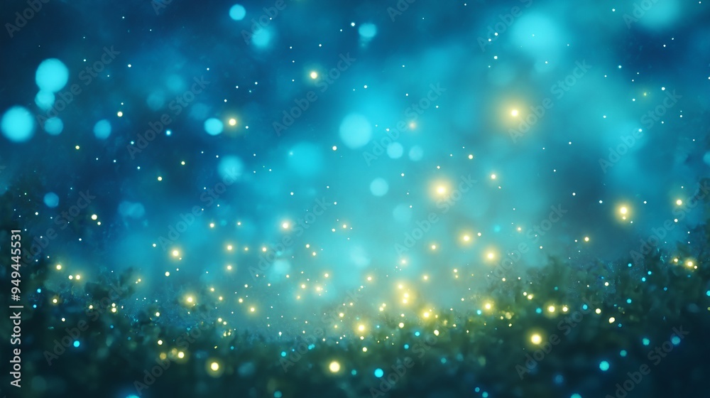 an abstract or artistic representation featuring a blend of blue and green colors with numerous small, glowing orbs scattered throughout an abstract or artistic representation featuring a blend of blue and green colors with numerous small, glowing orbs scattered throughout