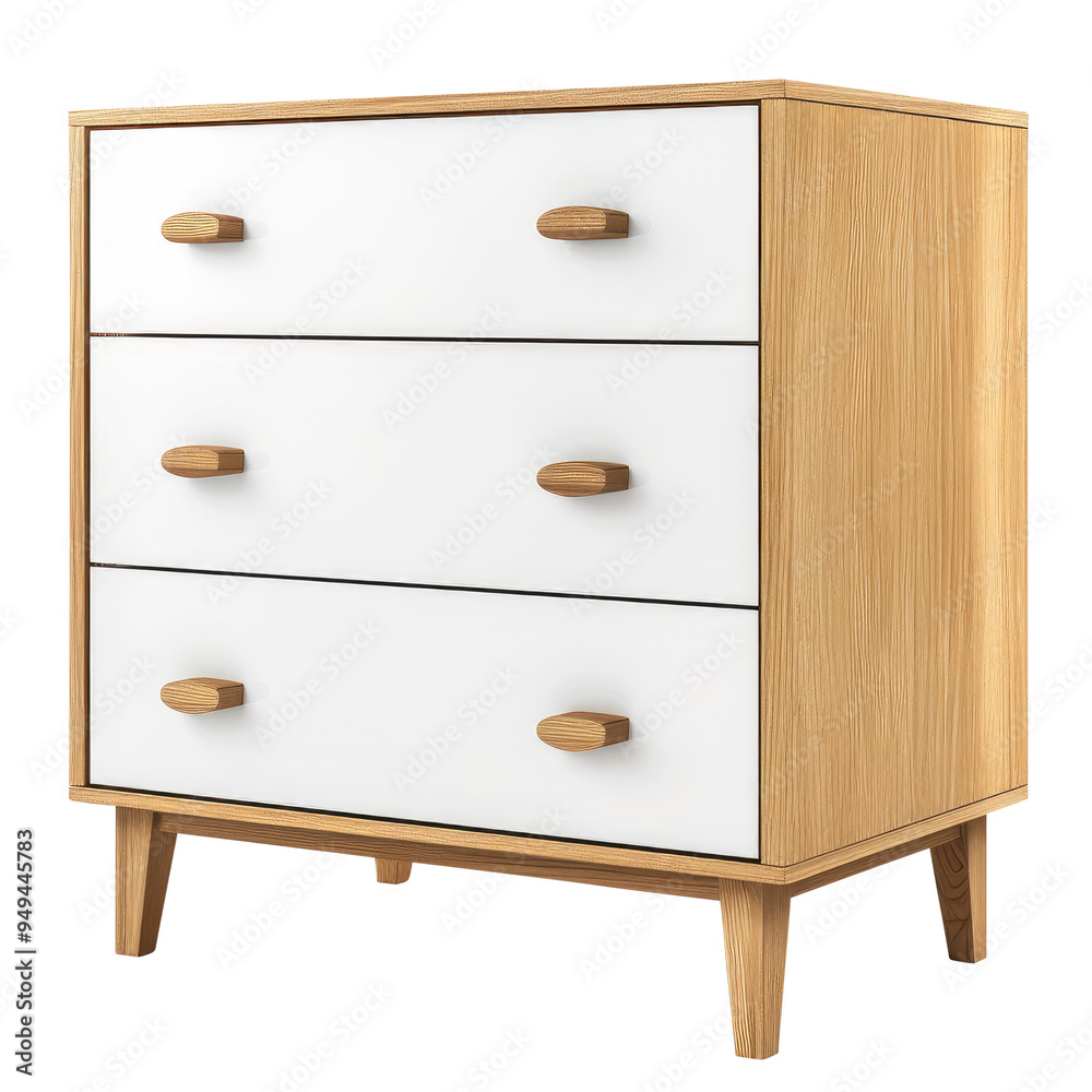 Modern chest of drawers isolated on transparent white background, clipping path Modern chest of drawers isolated on transparent white background, clipping path