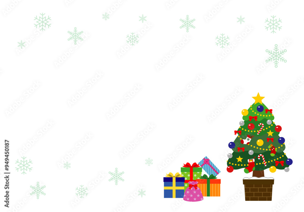 クリスマスのシンプルなフレーム