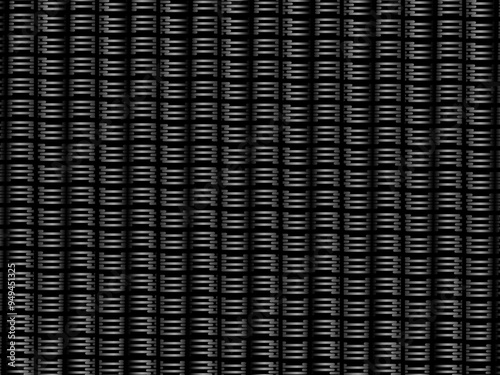 Black metal texture steel background. Perforated metal sheet.
