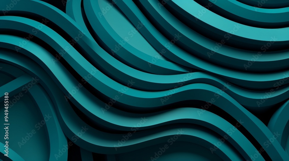 This design showcases a geometric arrangement of concentric ovals in matte teal, perfect for trendy backgrounds This design showcases a geometric arrangement of concentric ovals in matte teal, perfect for trendy backgrounds