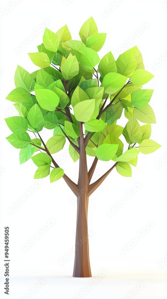 Fototapeta premium Trees isolated on white background, tropical trees isolated used for design, advertising and architecture