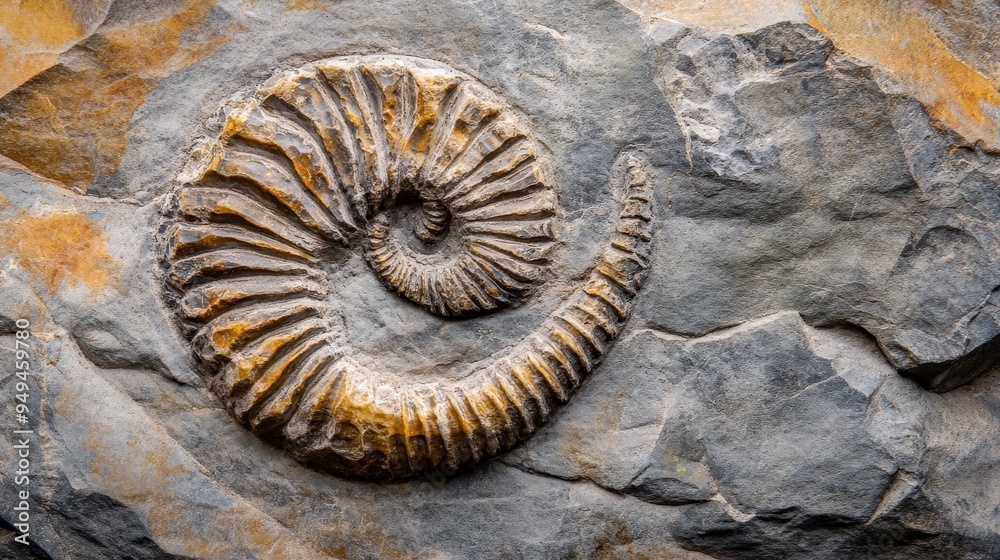 Close-up view of ancient Agnostida fossil embedded in stone, showcasing intricate fossilization patterns from the Cambrian period, isolated fossil on white background with textured rock surface. Close-up view of ancient Agnostida fossil embedded in stone, showcasing intricate fossilization patterns from the Cambrian period, isolated fossil on white background with textured rock surface.