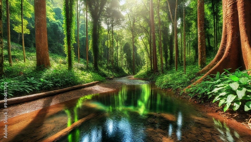 forest in the morning forest in the morning