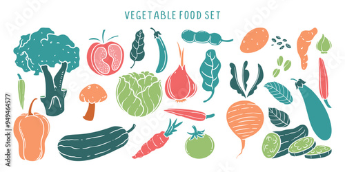 Colorful Vegetable Illustra...