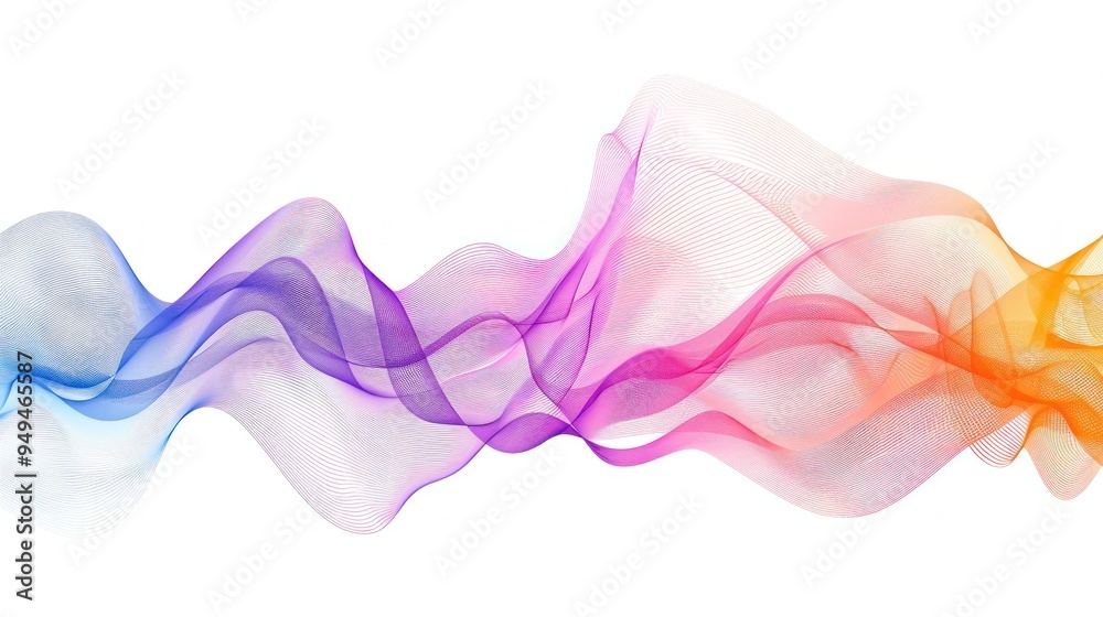 Abstract flowing colorful dynamic wavy lines. AI generated images Abstract flowing colorful dynamic wavy lines. AI generated images