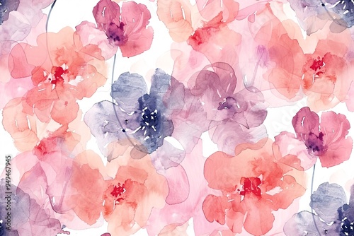Delicate floral watercolor design in soft, muted hues perfect for beauty items and more.