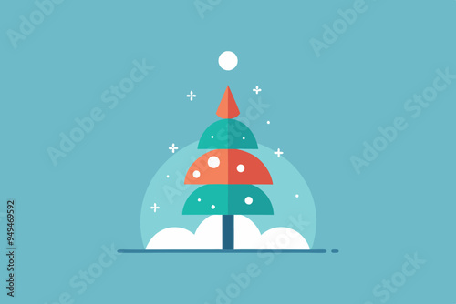  Holiday greeting card design vector art illustration photo