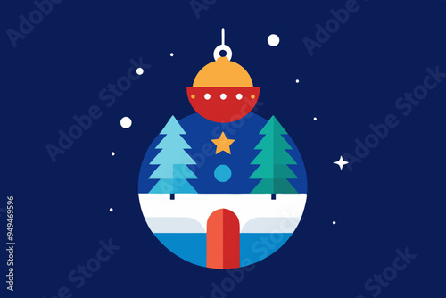  Holiday greeting card design vector art illustration photo