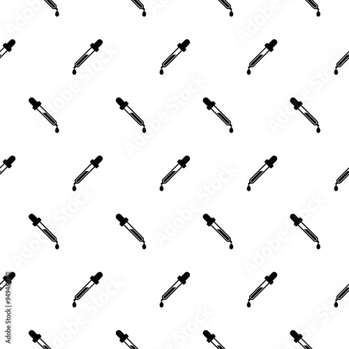 Pipette icon seamless pattern on white background