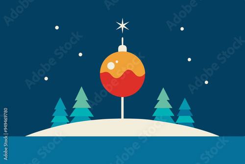  Holiday greeting card design vector art illustration photo