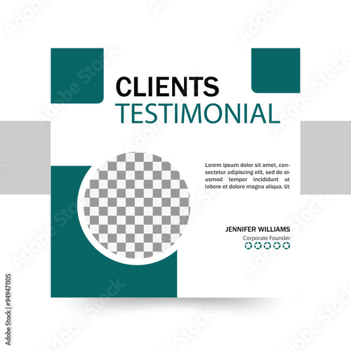 Corporate testimonial design business template.