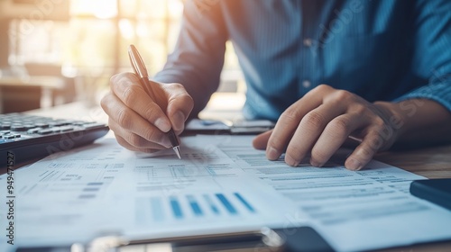 An insurance agent assisting a client with filling out forms in a professional setting.