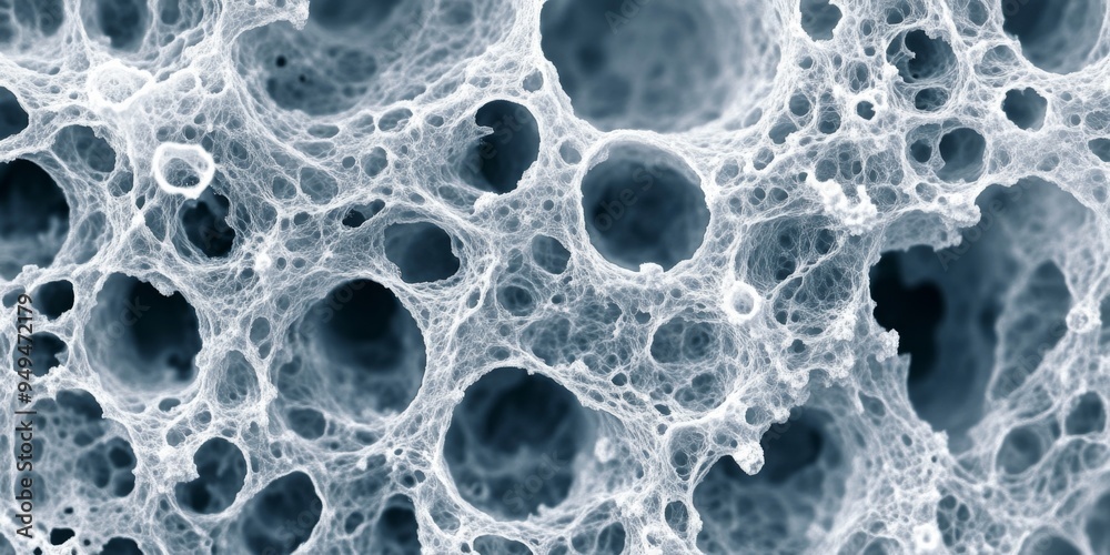 A close up of a white structure with holes in it. A close up of a white structure with holes in it.