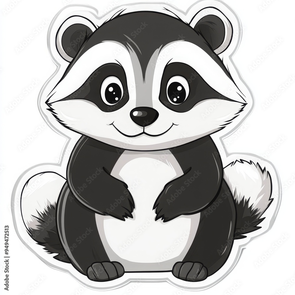 Naklejka premium cute badger sticker