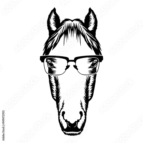 Horse In Glasses