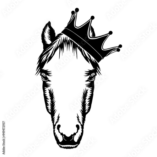 Horse Wearing A Crown
