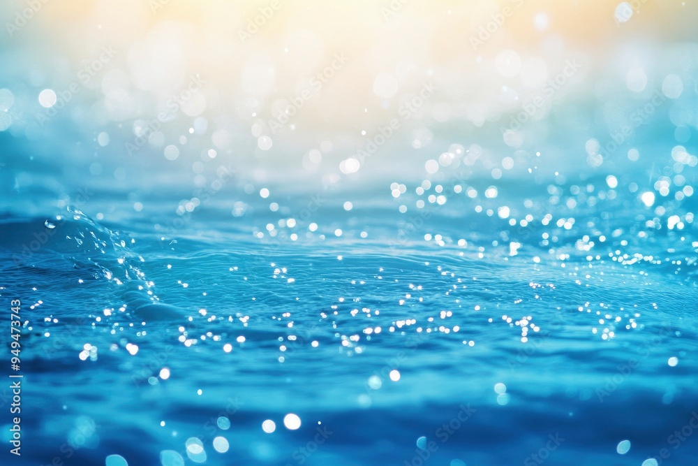 Blue water with ripples on the surface. Defocus blurred transparent blue colored clear calm water surface texture with splashes and bubbles. Water waves with shining pattern texture background , ai Blue water with ripples on the surface. Defocus blurred transparent blue colored clear calm water surface texture with splashes and bubbles. Water waves with shining pattern texture background , ai